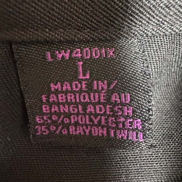 Vintage‎ Wrangler Shirt Button Up Black Western Embroidered Crosses Women's LG - Picture 3 of 4